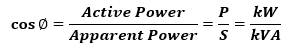 General definition of power factor